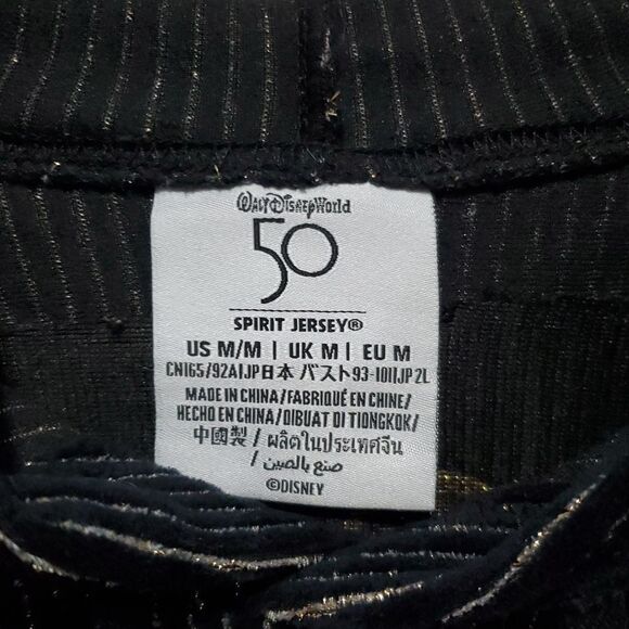 Disney 50th Anniversary Luxe Spirit Jersey in Black and Gold Size M - Picture 10 of 11